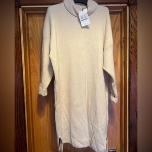 Barbour Rib Stitch Knitted Dress Size US10 New Sweater Turtleneck
